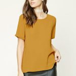 Boxy Woven Yellow Top at Forever 21